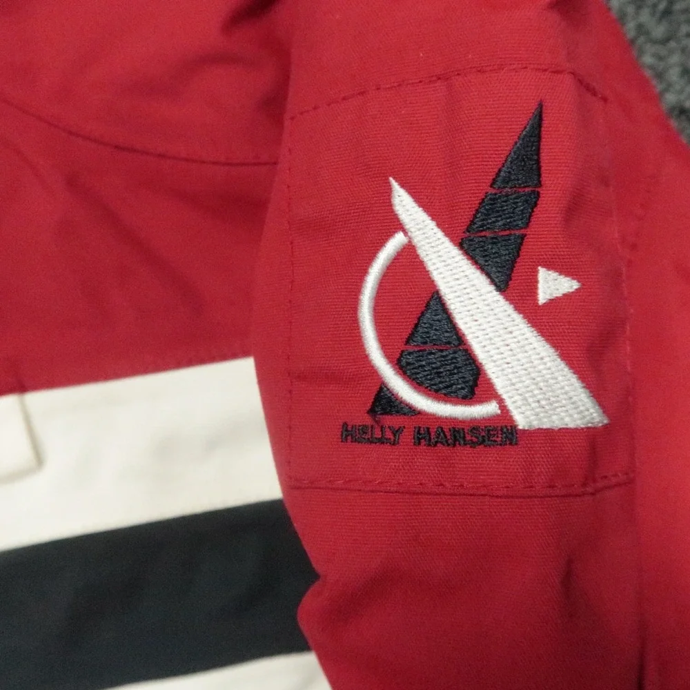 Helly Hansen Jacket Men Small Red Original Sailing Crimson Waterproof Tech 31098